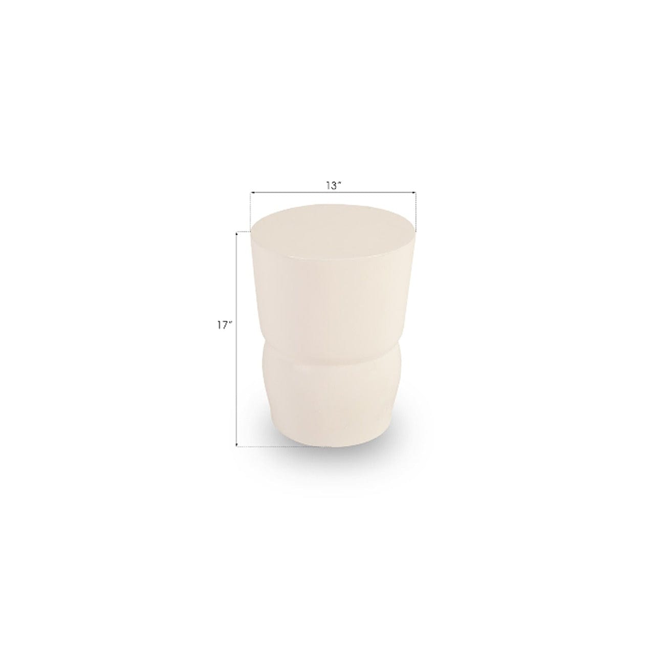 Handcrafted White Outdoor Stool & Side Table - Durable Patio Furniture for Garden, Poolside, or Balcony Decor