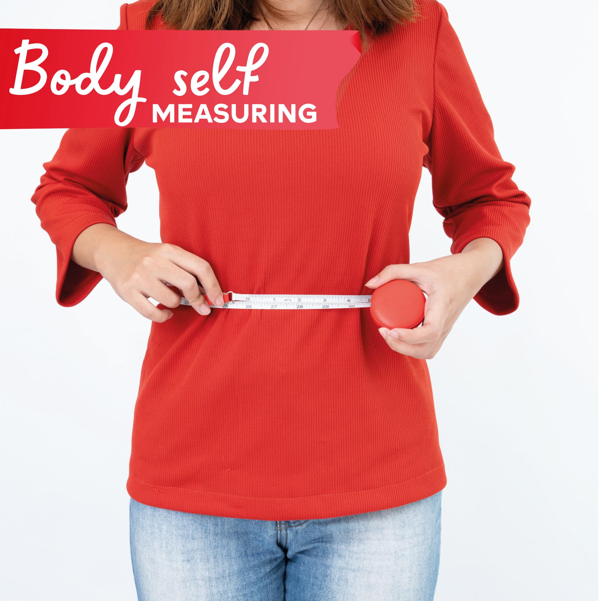 XFasten Retractable 60-Inch Sewing Tape Measure 3-Pack - Soft Body Measuring Tape for Clothing, Fabric & Tailoring - Perfect for DIY Sewing, Dressmaking & Body Measurements