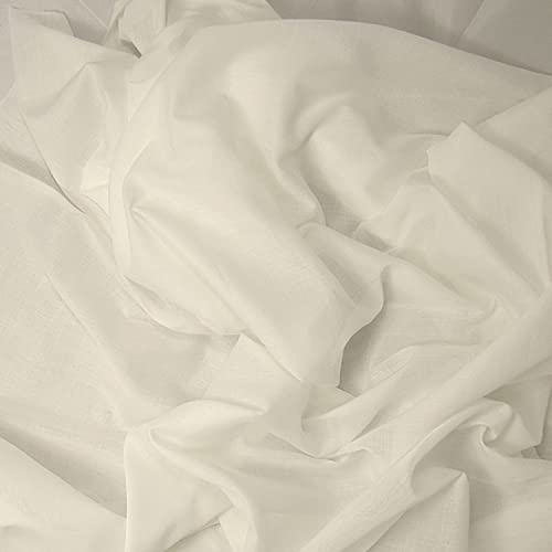 Organic Cotton Voile Fabric - Natural Breathable & Lightweight - 10 Yards for Dresses, Curtains & DIY Sewing Projects