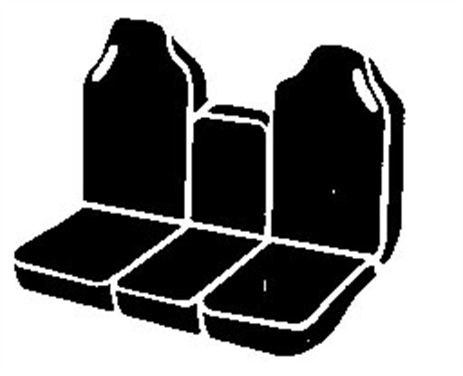 Fia SP89-5 Gray Custom Fit Front Seat Cover 40/20/40 Split - Poly-Cotton Blend for Trucks & SUVs - Perfect for Road Trips & Outdoor Adventures