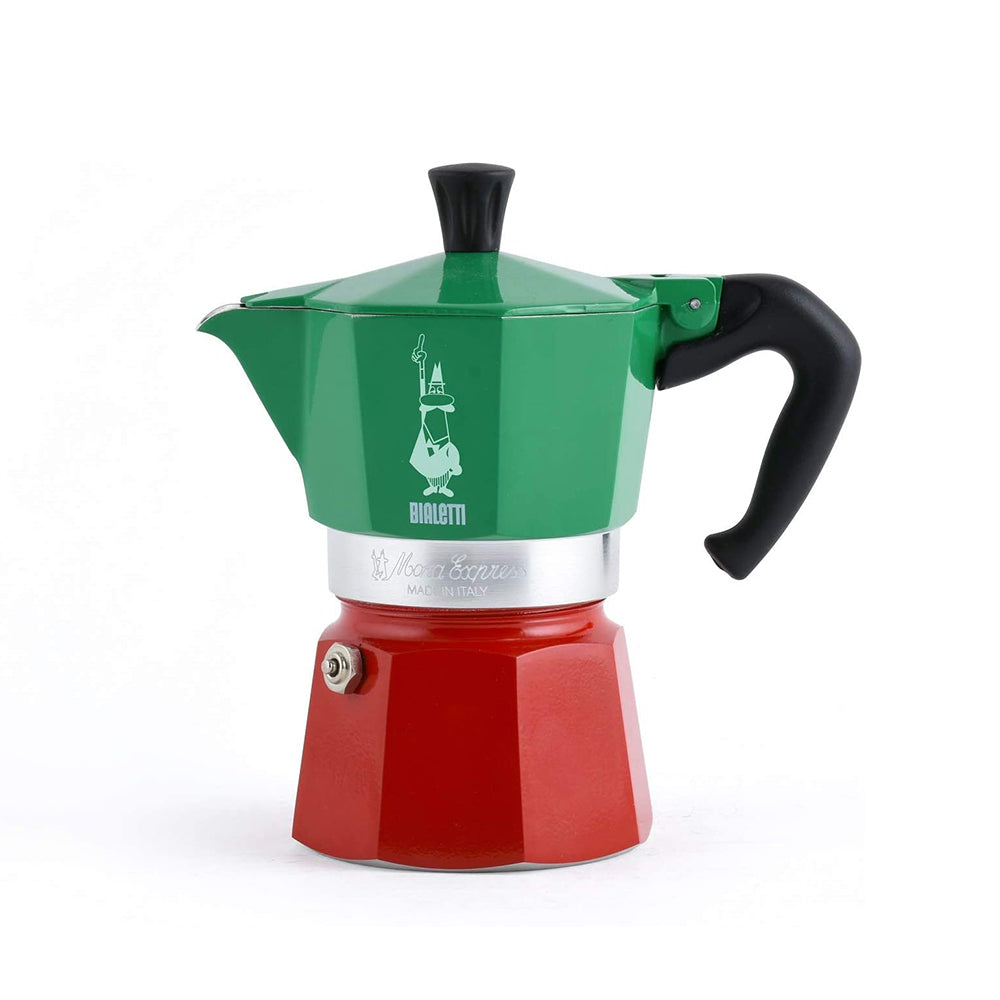 Bialetti Moka Express Italia 3-Cup Stovetop Espresso Maker - Traditional Italian Coffee Maker for Home & Office Use - Perfect for Espresso, Latte & Cappuccino