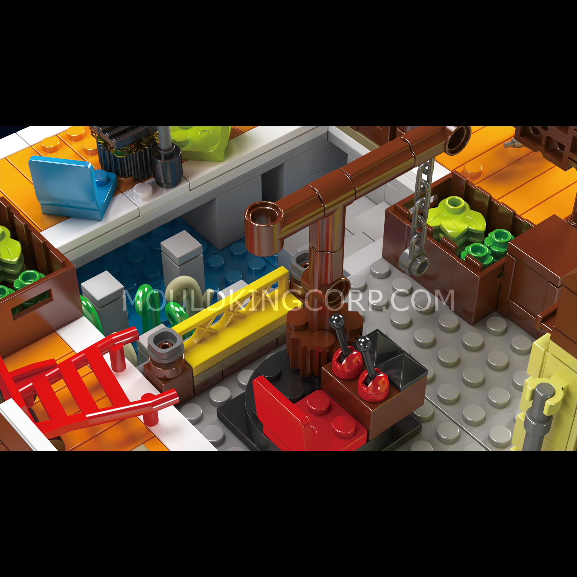 Mould King 10109 Dockside Loading and Unloading Building Block Set - 821 PCS Construction Toy for Kids & Adults | Perfect for Creative Play, STEM Learning, and Collectors Display