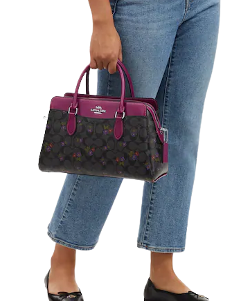 Coach Darcie Carryall Handbag - Signature Canvas with Floral Print, Crossbody Purse for Women, Perfect for Work, Travel & Everyday Use