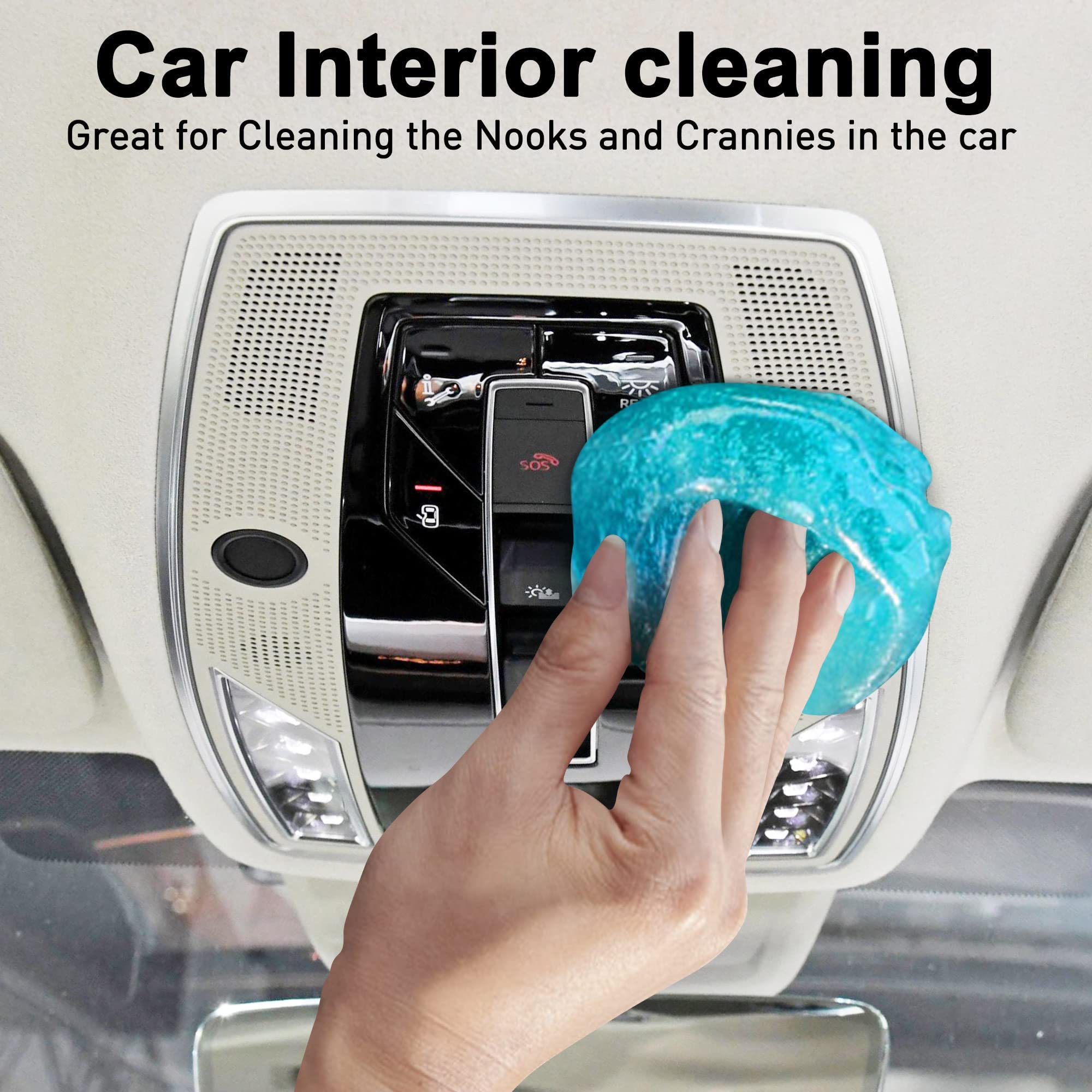 FiveJoy Reusable Universal Cleaning Gel for Car Detailing - Auto Interior Dust Cleaner Putty for Keyboard, Air Vents, Laptop & Electronics | Perfect for Car Detailing, Home Office Cleaning & Computer Maintenance