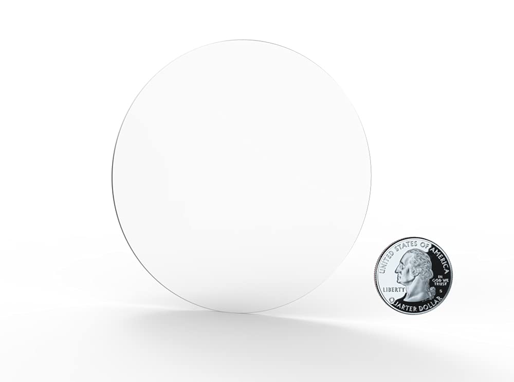 FixtureDisplays® 12-Pack 4-Inch Clear Acrylic Round Discs - 3/16
