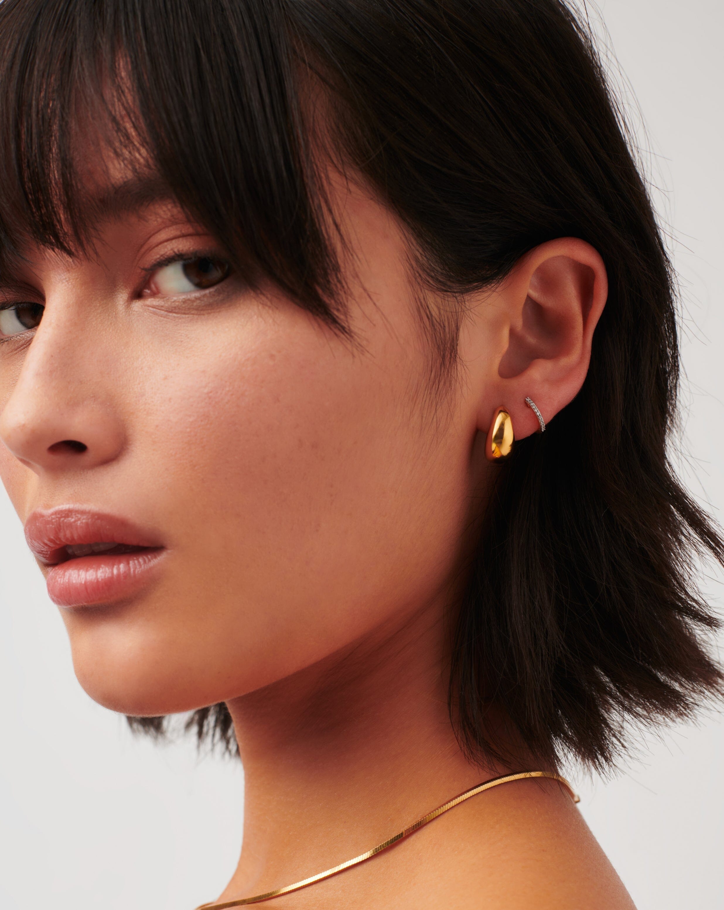 Sparkling Dome Pave Earrings Set - Cubic Zirconia Stud Earrings for Women, Elegant & Hypoallergenic Jewelry Gift for Her - Perfect for Parties, Weddings & Everyday Wear