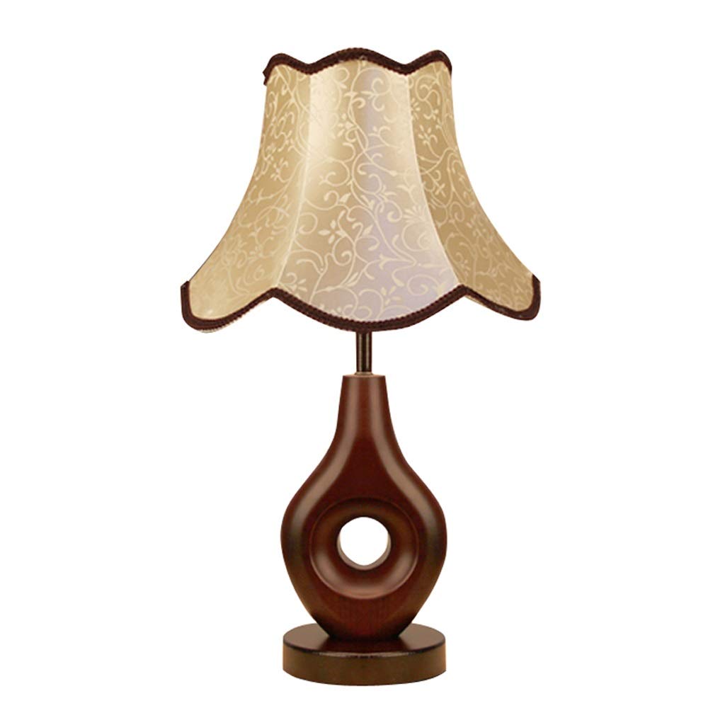 Modern Wooden Table Lamp - Retro Fabric Shade, Adjustable Reading & Desk Light for Bedroom, Living Room, Hotel | Perfect for Night Reading, Home Office, and Cozy Ambiance Lighting