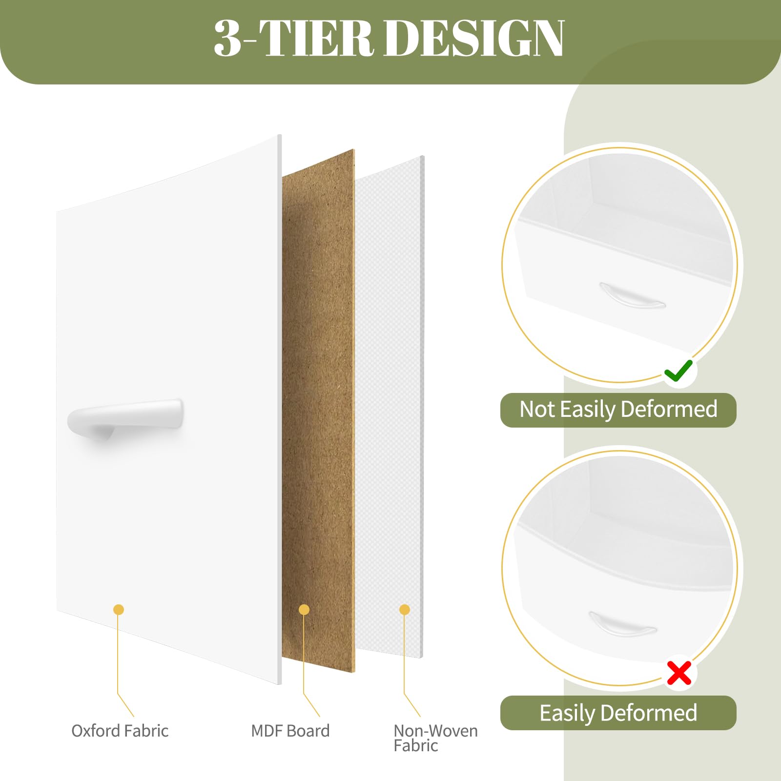 Yoobure Tall Nightstand with 6 Drawers - Bedroom Storage for Small Spaces & Dorms
