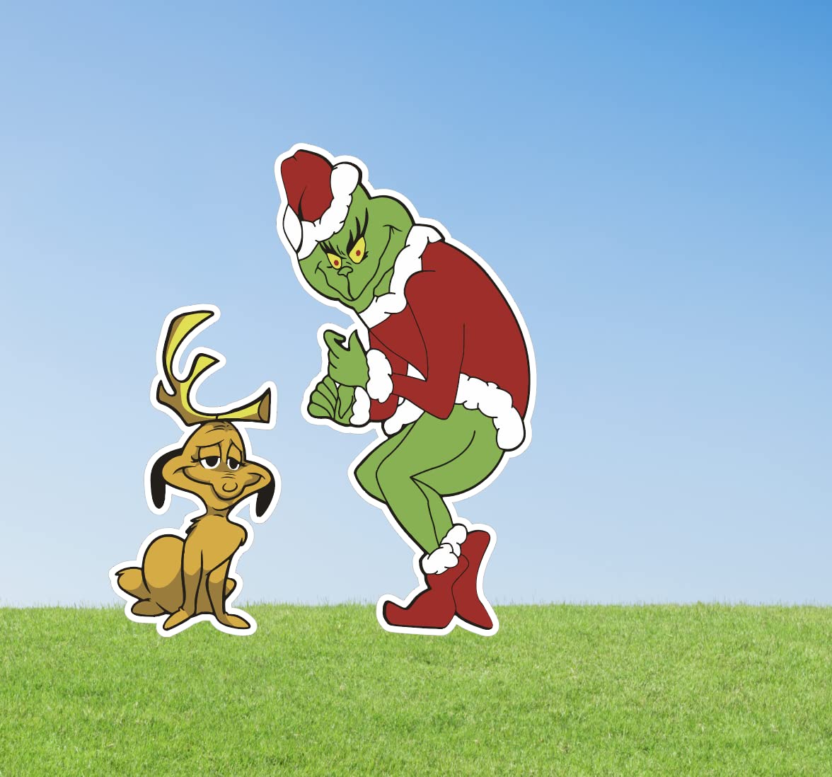 Double-Sided Who Ville Yard Sign - 3ft Christmas Lights Decor for Outdoor Holiday Display