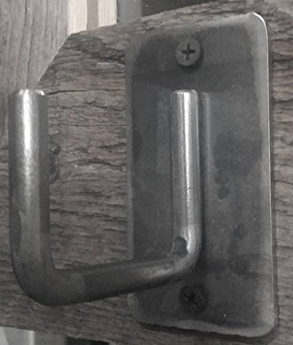 Rustic Reclaimed Barn Wood Mirror with Iron Hooks - Coat Rack 30x42