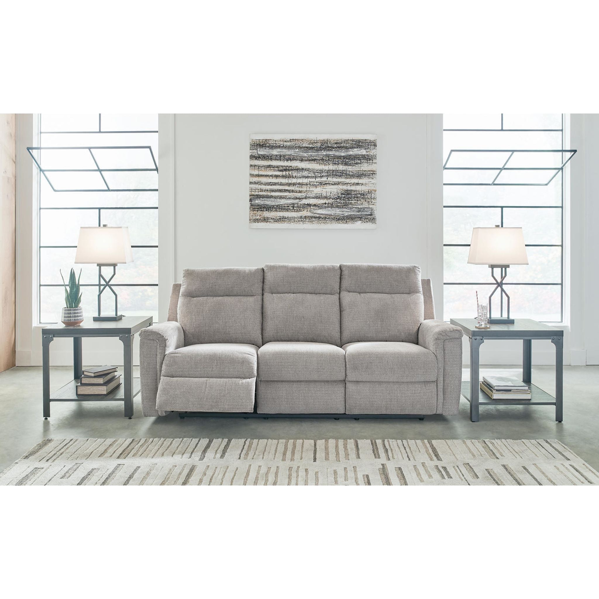 Barnsana Power Reclining Sofa - Electric Recliner Couch with USB Charging & Cup Holders | Modern Living Room Furniture for Home Theater & Relaxation