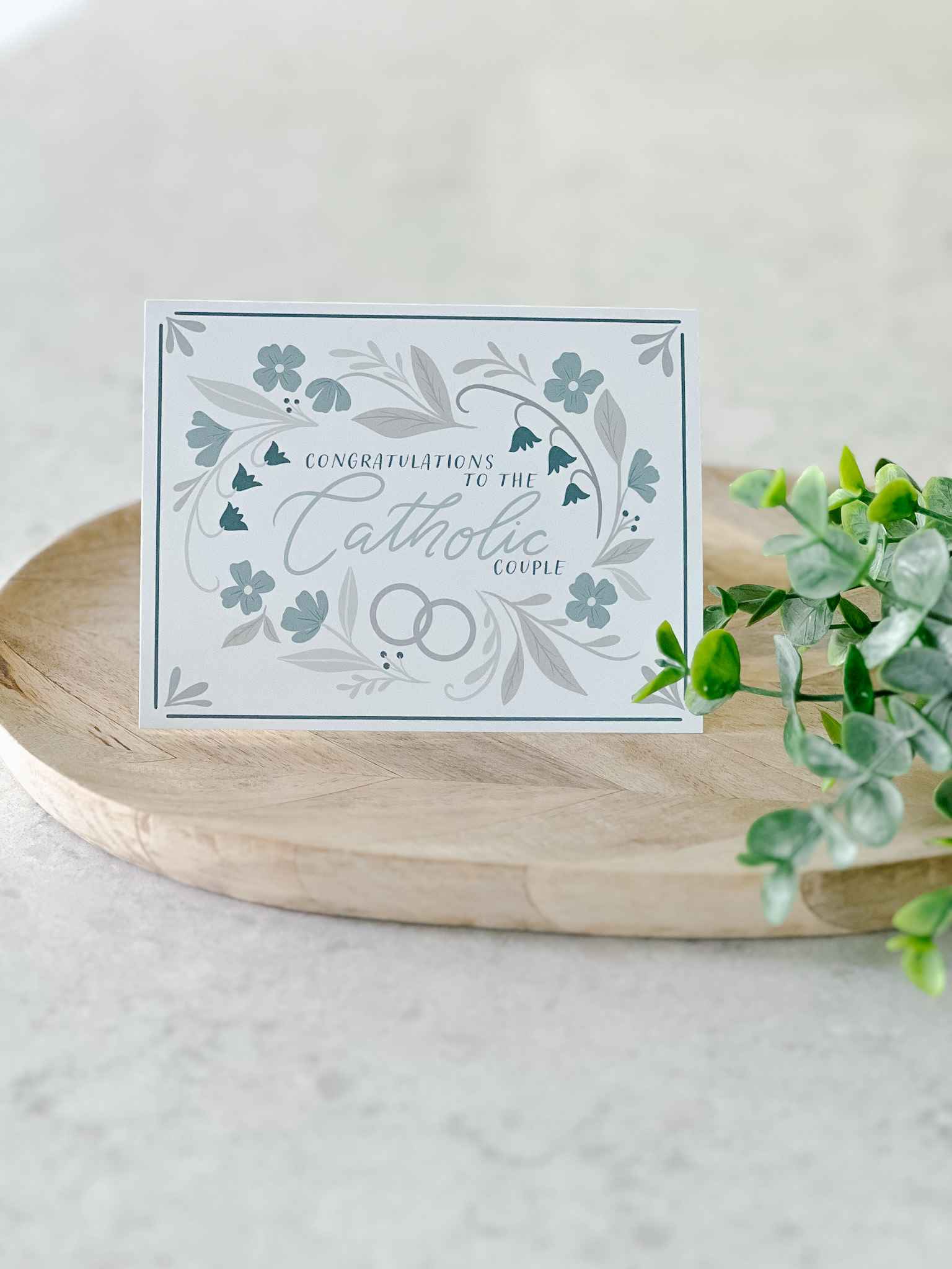 Elegant Catholic Wedding Greeting Card - Religious Ceremony Invitation - Perfect for Church Nuptials & Sacred Celebrations