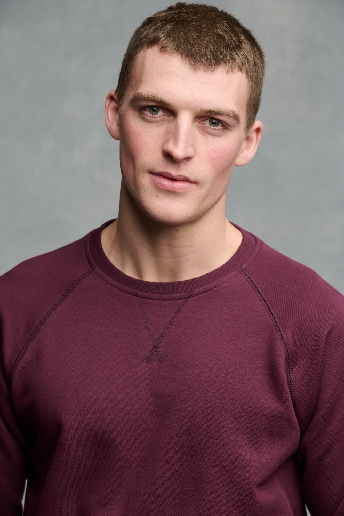 Men's Comfortable Raglan Sweatshirt - Soft Long Sleeve Pullover Hoodie in Plum Color | Perfect for Casual Wear, Gym, and Outdoor Activities