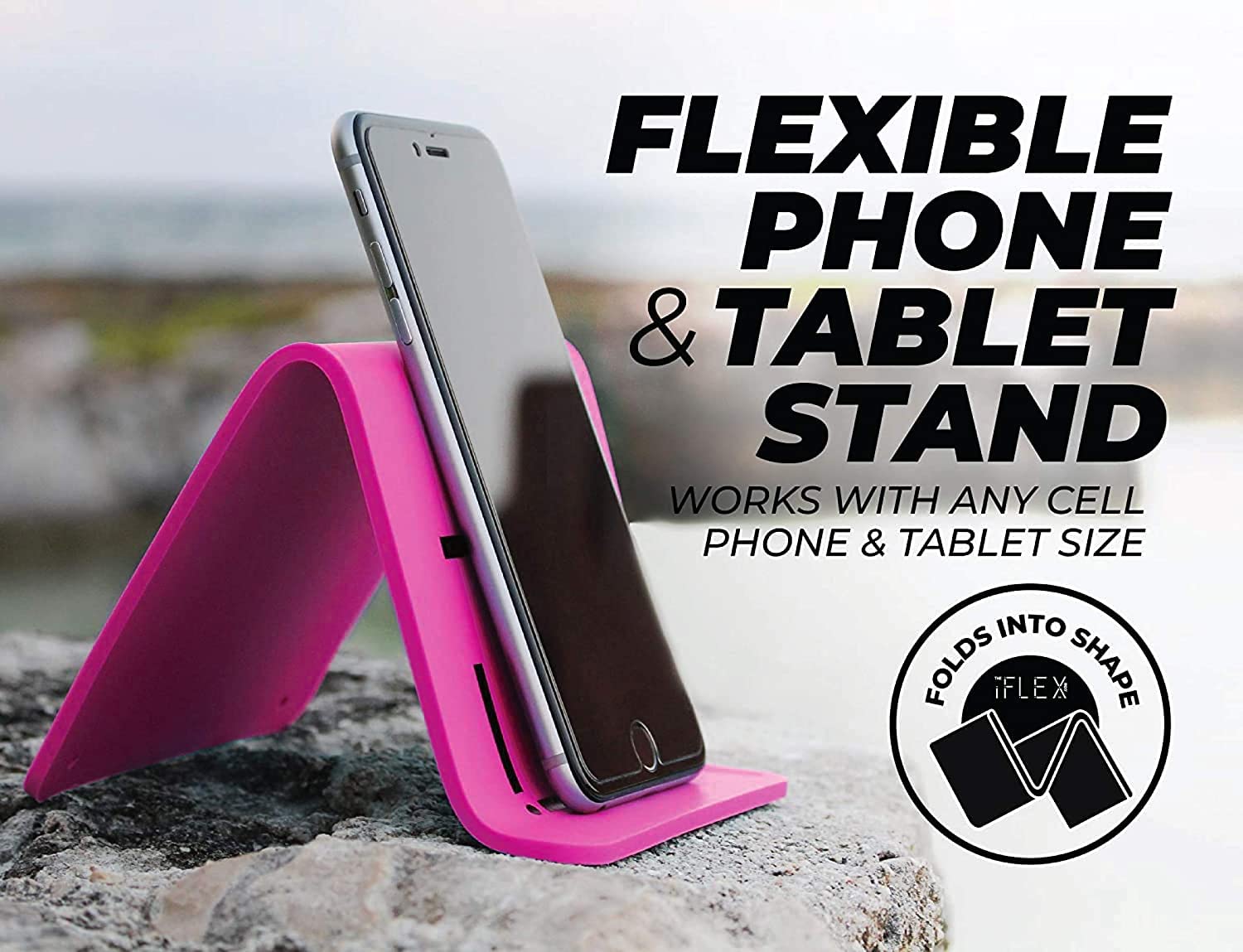 iFLEX Adjustable Cell Phone Stand & Tablet Holder - Flexible Phone Stand for iPhone, iPad, Samsung - Perfect for Video Calls, Watching Movies, Reading & Desk Work at Home & Office