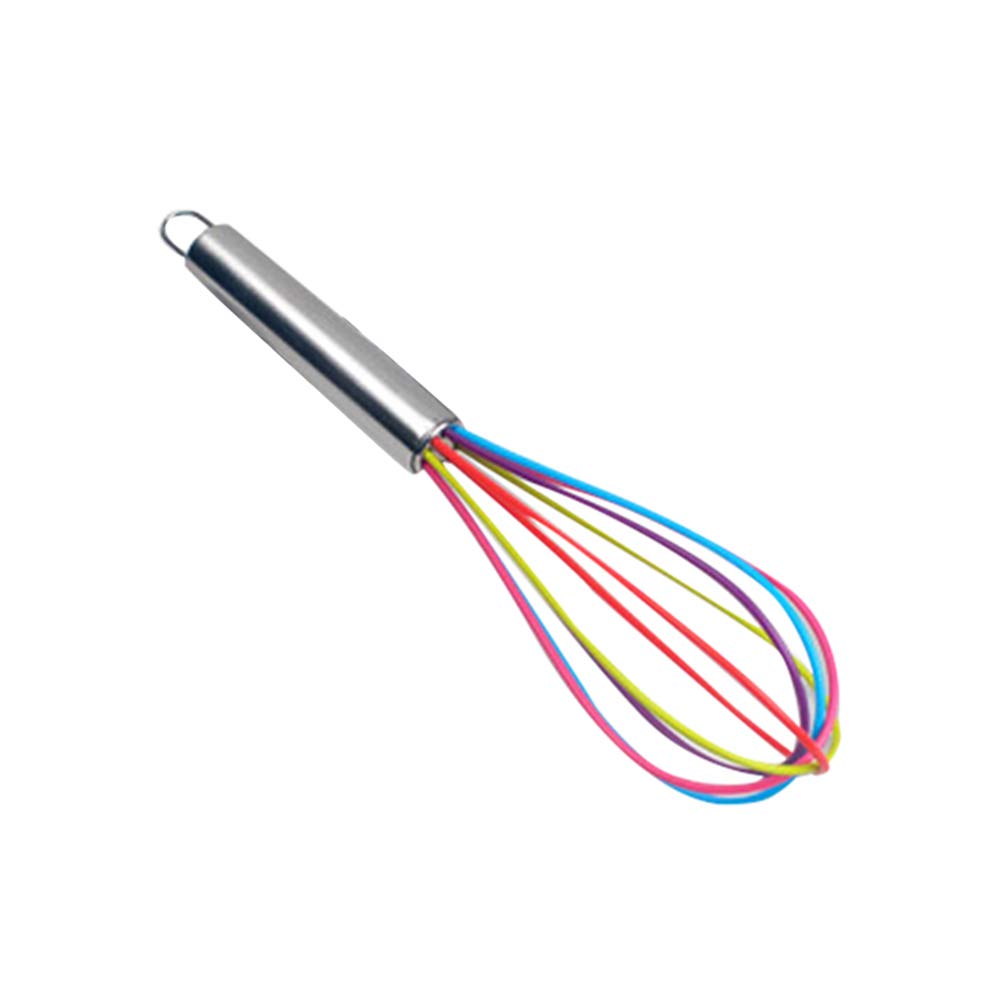 DOITOOL 12-Inch Stainless Steel Egg Whisk with Colorful Silicone Tips - Kitchen Hand Mixer for Eggs, Milk Frothing, Baking & Cooking - Perfect for Whisking, Blending & Beating in Home Kitchens