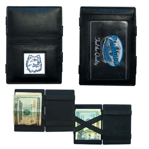 Siskiyou Sports NCAA Leather Jacob's Ladder Wallet - Genuine Leather Bifold Wallet for Men with ID Window - Perfect for College Sports Fans, Everyday Carry & Gifts