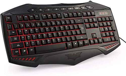 SANOXY Universal Backlit Wired Gaming Keyboard with LED Lights - Perfect for PC Gaming, Typing & Office Work