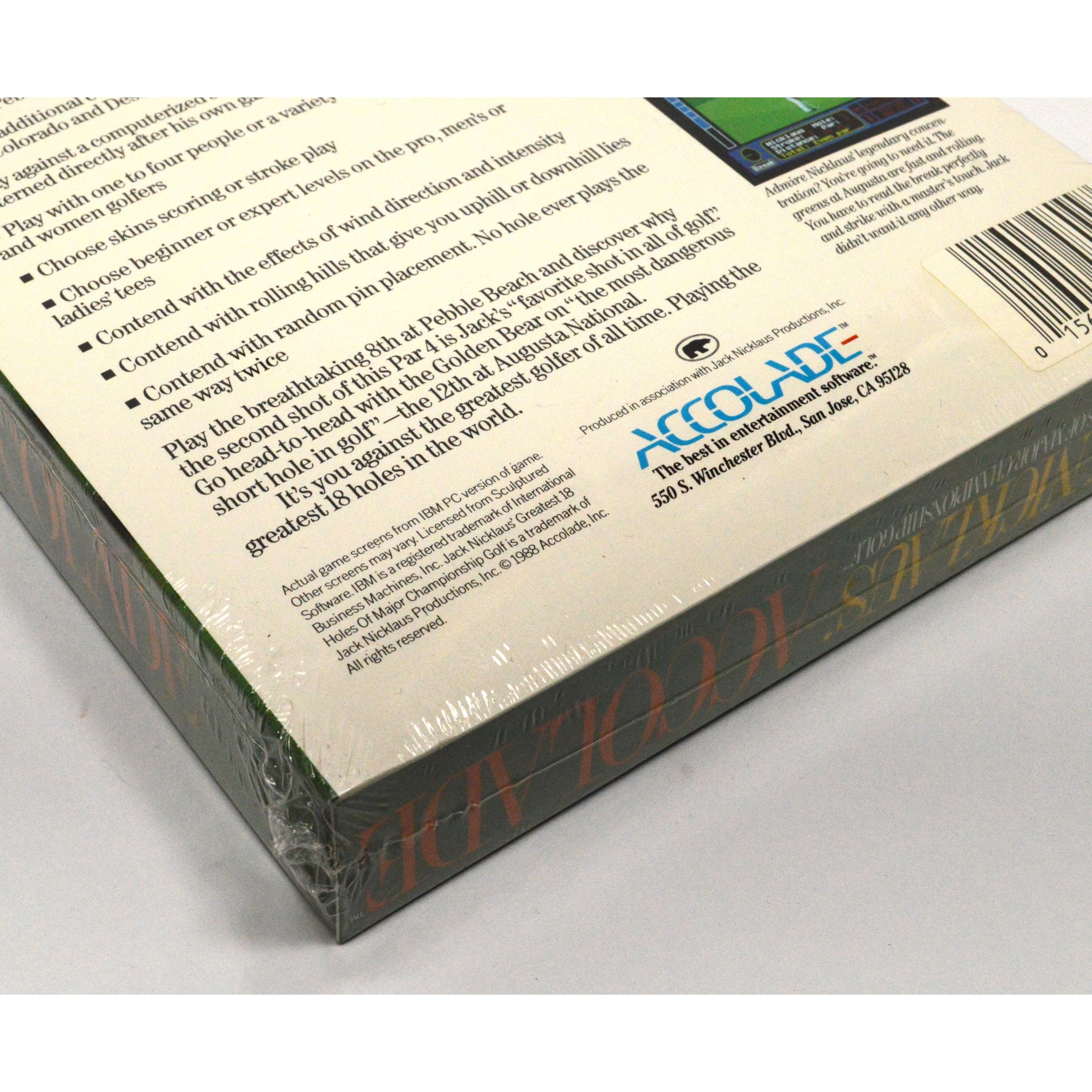New & Sealed AMIGA 512K Jack Nicklaus Greatest 18 Holes of Golf Computer Game - Vintage PC Sports Simulation for Retro Gaming Enthusiasts