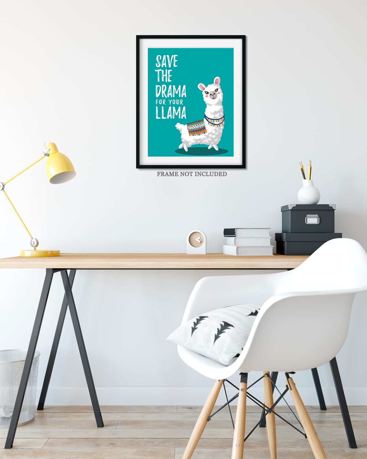 Llama Wall Art Print - Whimsical Boho Decor for Kids Bedroom, Nursery & Farmhouse - 11x14 Unframed - Perfect Gift for Girls & Llama Lovers - Ideal for Home Decor, Birthday Presents & Wall Accents