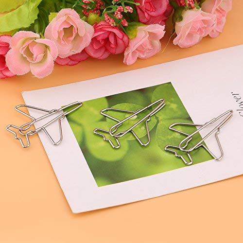 Hilitand 10pcs Cute Airplane Shaped Paper Clips - Colorful Office & School Supplies, Fun Bookmarks, Planner Clips for Organizing, Great Gift Idea for Students & Colleagues - Perfect for Notebooks, Journals, Files & DIY Projects