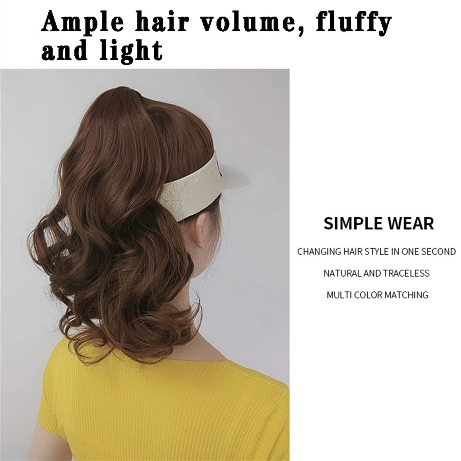 Wavy Hair Wig Hat with Ponytail - Synthetic Baseball Cap for Women & Girls | Outdoor Sports Sun Visor with Long Curly Hair Extensions (Gold) - Perfect for Beach, Running, and Daily Wear