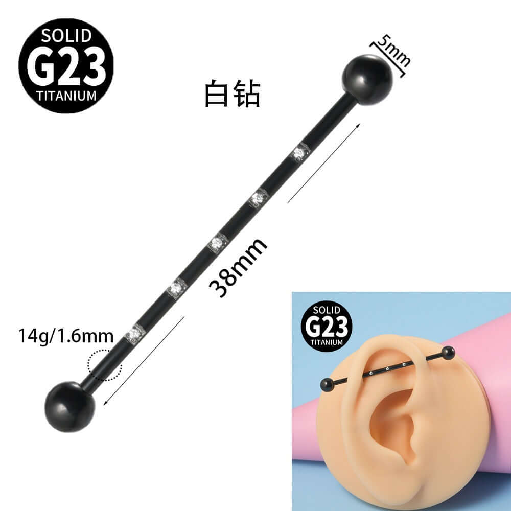 G23 Opal Double Hole Industrial Bar - Heavy Duty Metal Pull Handle for Cabinets, Drawers & Furniture | DL3082 | Perfect for Home, Office & Workshop Use