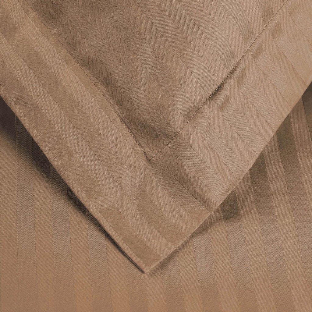 Luxury Egyptian Cotton 600 Thread Count Duvet Cover Set - Queen Size, Striped Design for Bedroom Decor | Soft & Breathable Bedding Set for Hotels, Guest Rooms & Master Bedrooms