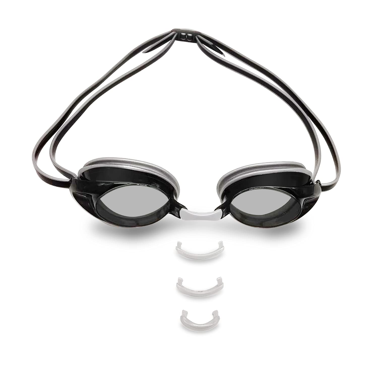 Amazon Basics Unisex Swim Goggles - Anti-Fog, UV Protection, Adjustable Strap for Adults & Kids - Perfect for Pool, Beach, and Competitive Swimming