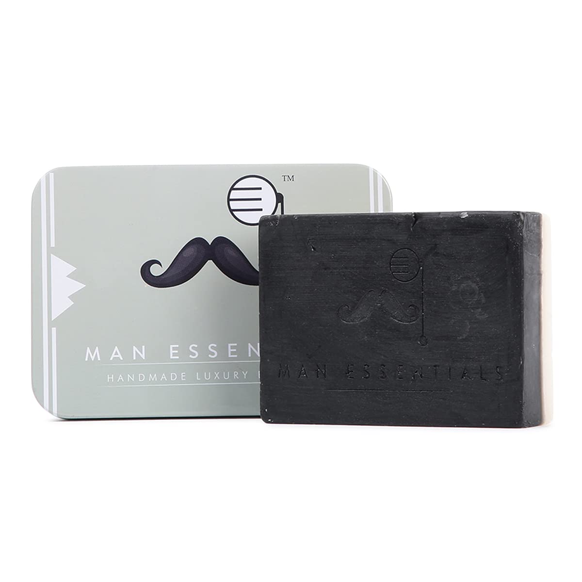Premium Handmade Activated Charcoal & Goat's Milk Soap Bar for Men - Chemical-Free, Natural Luxury Bath Soap (2-Pack) - Deep Cleansing for Acne & Oily Skin, Perfect for Shower & Daily Skincare Routine