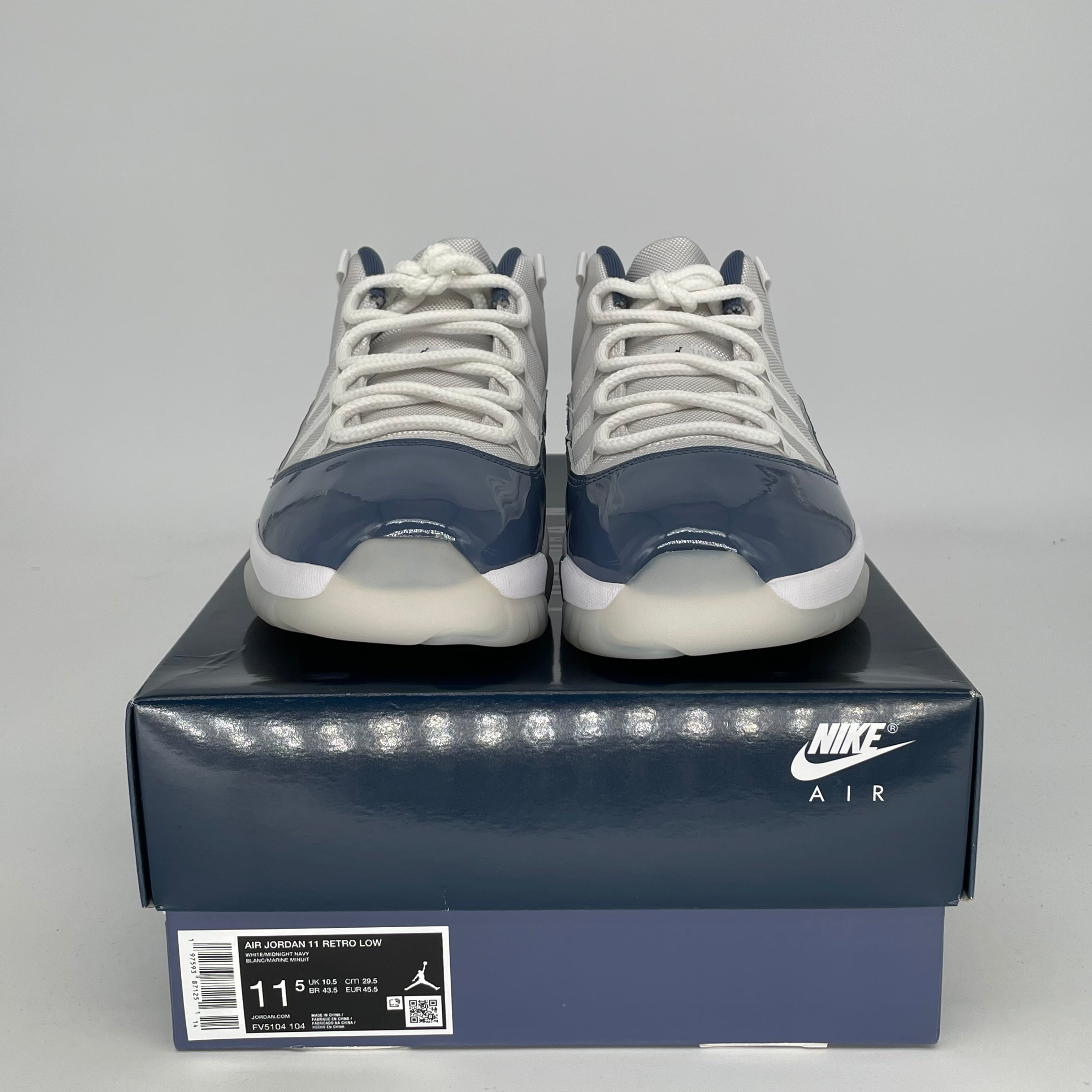 AIR JORDAN 11 LOW DIFFUSED BLUE Men's Basketball Shoes - Size 11.5 US (FV5104-104) - Retro Sneakers for Casual Wear & Street Style