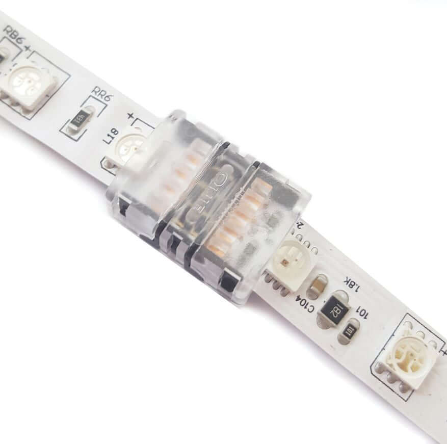 24V LED Strip Lights with Solderless Connectors (10mm) - RGB Color Changing Light Strips for Home Decoration, Bedroom, Kitchen, and Party Lighting