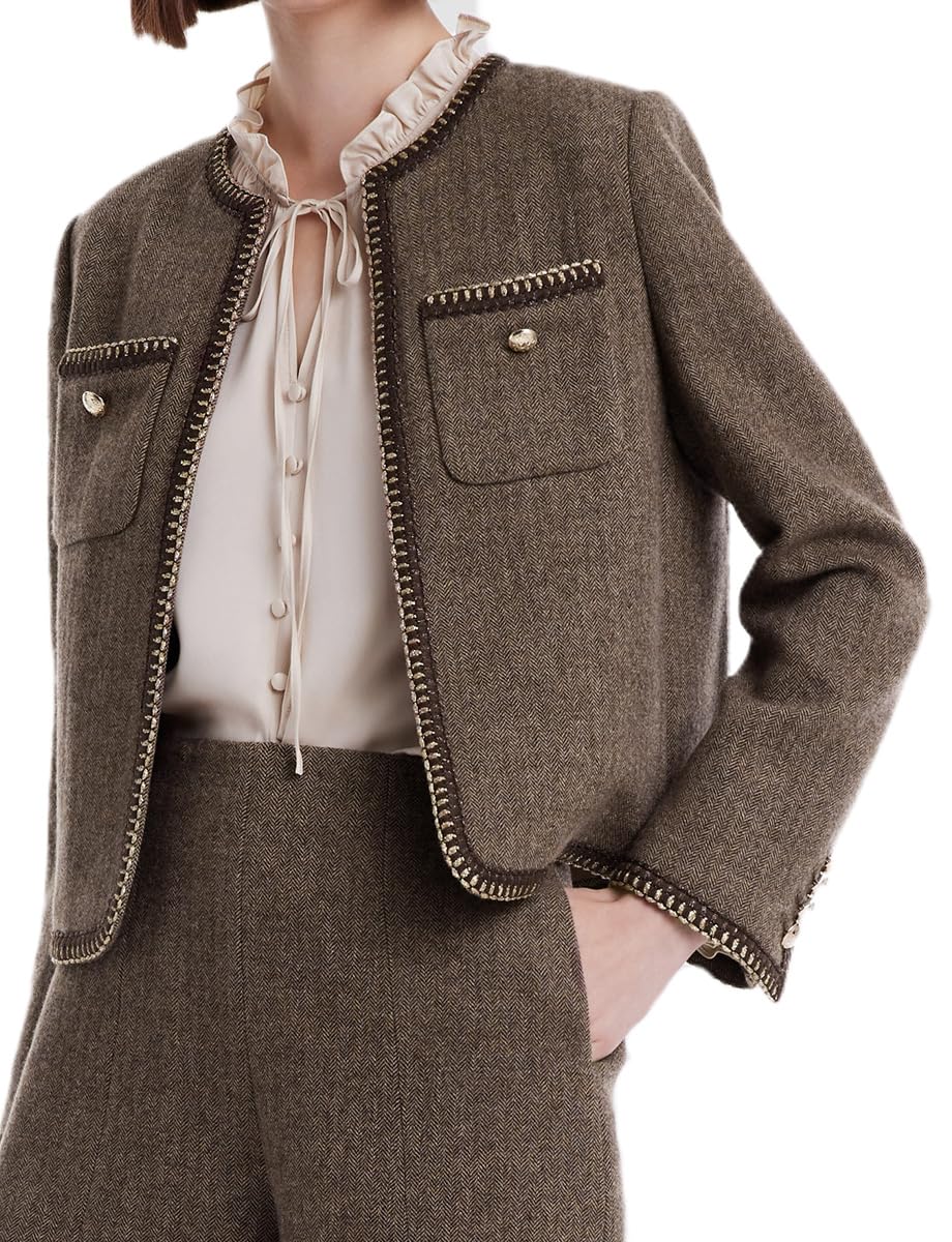2025 Women's Casual Blazers - Long Sleeve Open Front Suit Jacket for Office Work & Business | Professional Style for Meetings, Interviews & Smart Casual Outfits