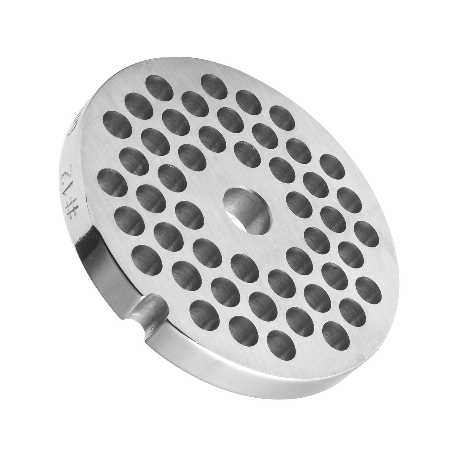 12-Pack Stainless Steel Meat Grinder Plates & Blades - Compatible with FGA, Hobart, LEM, Cabela's, Weston & MTN Grinders - Heavy Duty Cutting Discs for Home Kitchen & Commercial Butcher Use