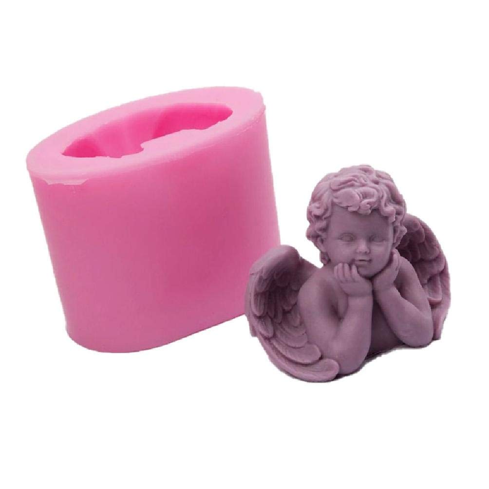 3D Angel Silicone Candle Molds for Cake Decorating - Fondant, Chocolate, Sugar Craft Wedding Decoration Tools (Set of 12) - Perfect for DIY Baking, Party Favors, and Holiday Desserts