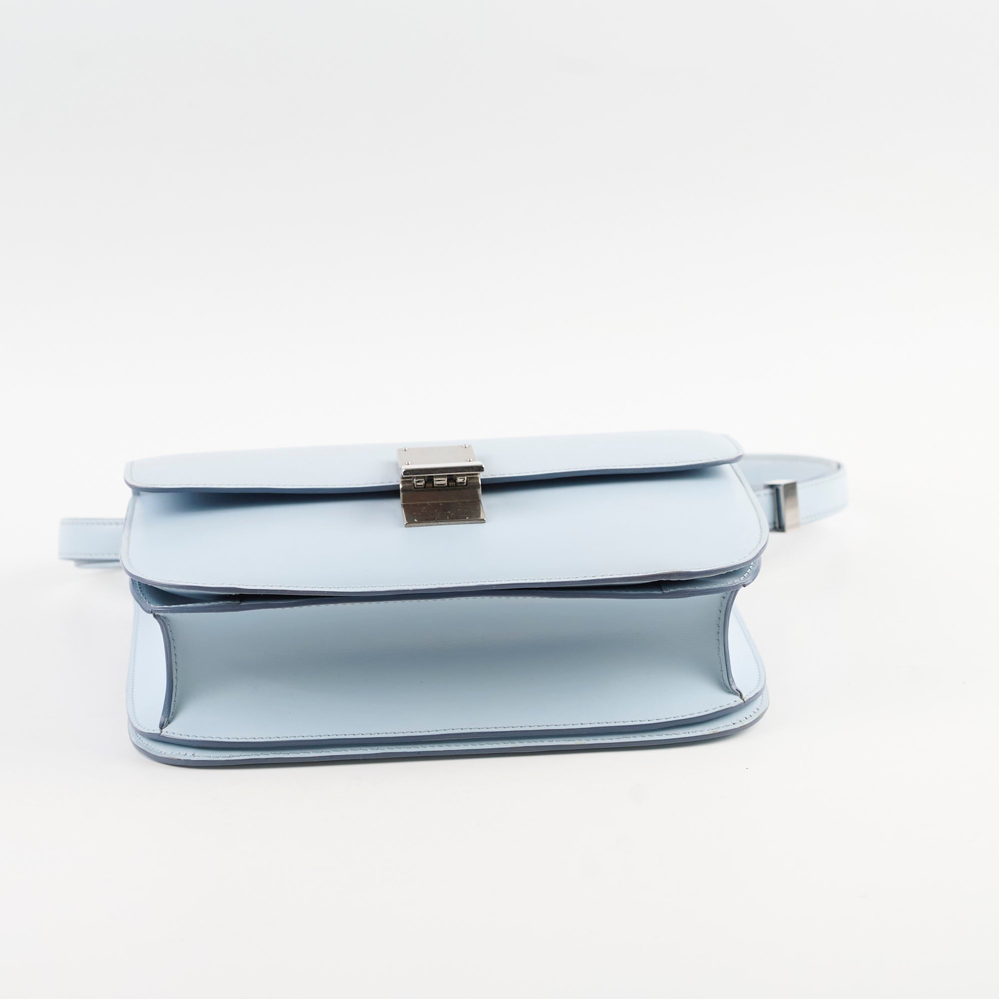 Celine Box Shoulder Bag Light Blue | Genuine Leather Crossbody Purse for Women | Perfect for Work, Travel & Evening Events