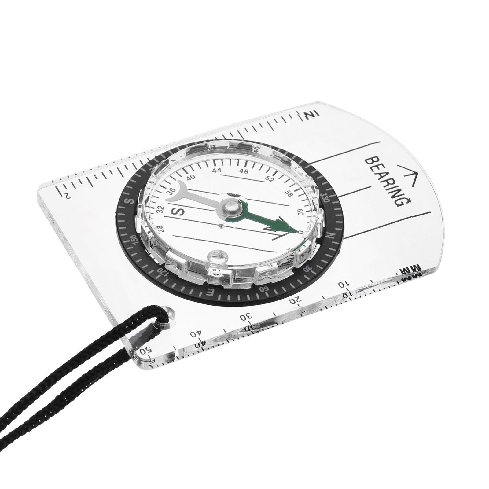 PATIKIL Orienteering Compass - Professional Hiking & Backpacking Compass with Declination Scale for Outdoor Navigation | Perfect for Camping, Survival, and Adventure Travel | Durable & Accurate Map Compass (White)