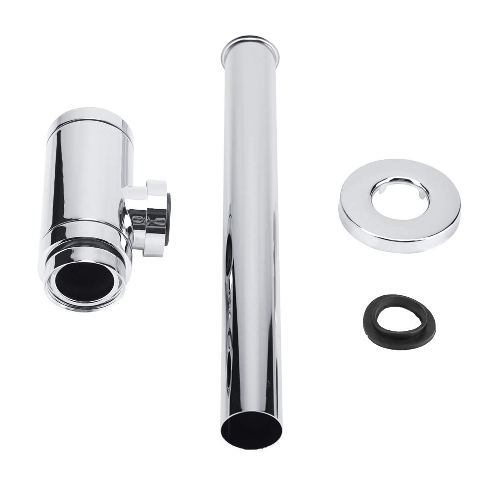 Premium Eboxer Durable Bottle Trap P-Trap - Polished Chrome Waste Trap for Bathroom & Kitchen Sinks - Modern Elegant Design, Easy Installation - Perfect for Home Renovation & Plumbing Upgrades
