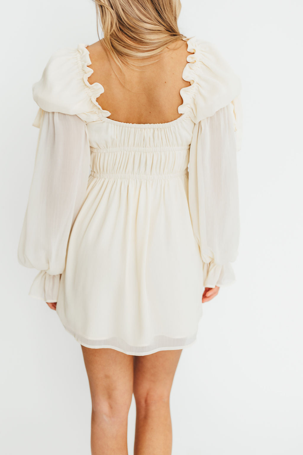 Cream Macbeth Mini Dress for Women | Elegant Party & Cocktail Dress | Perfect for Weddings, Date Nights & Special Occasions