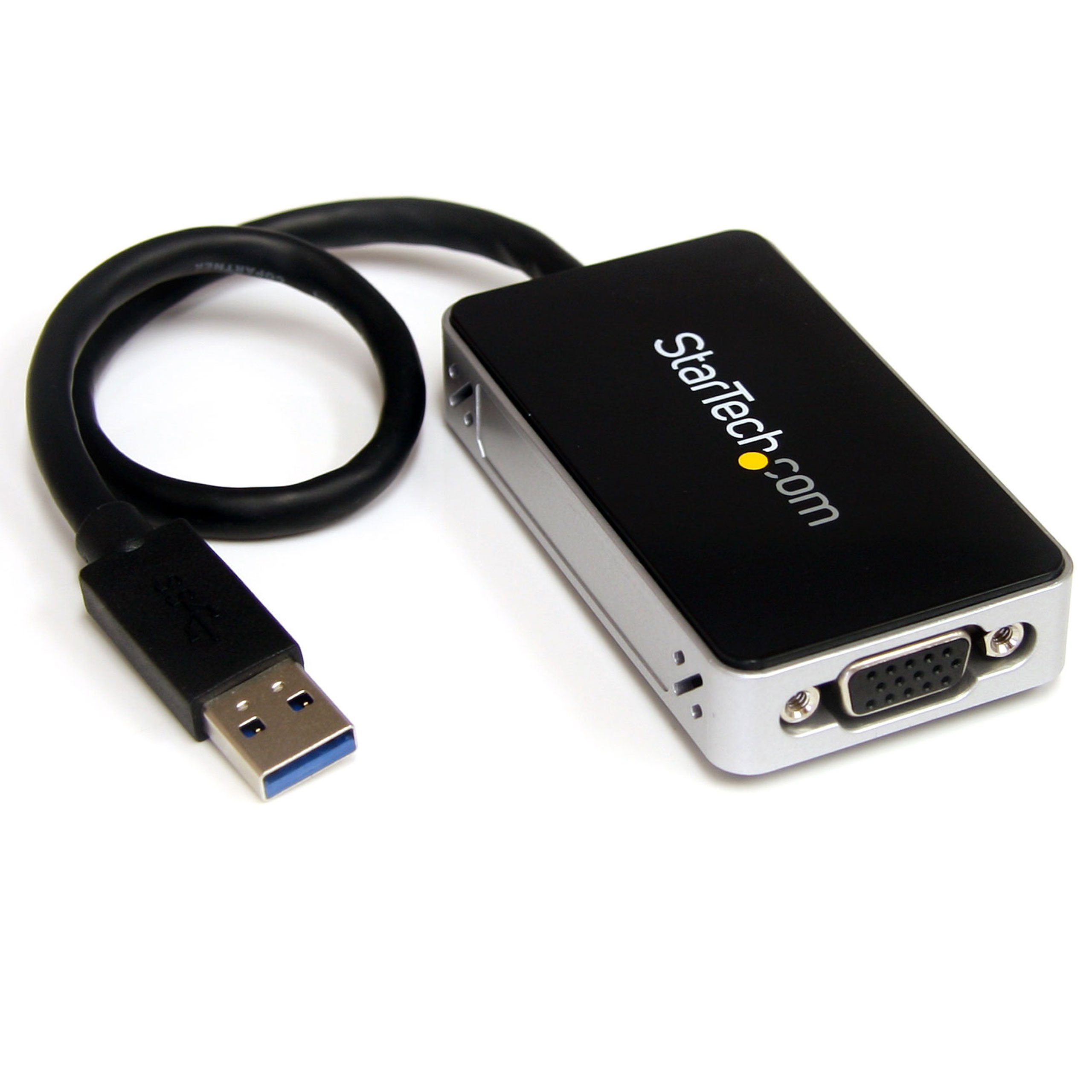 StarTech USB 3.0 to VGA External Video Card Adapter - 2048x1152 Resolution Multi Monitor Display Converter for Laptop & PC - Ideal for Home Office, Gaming & Business Presentations (Black)
