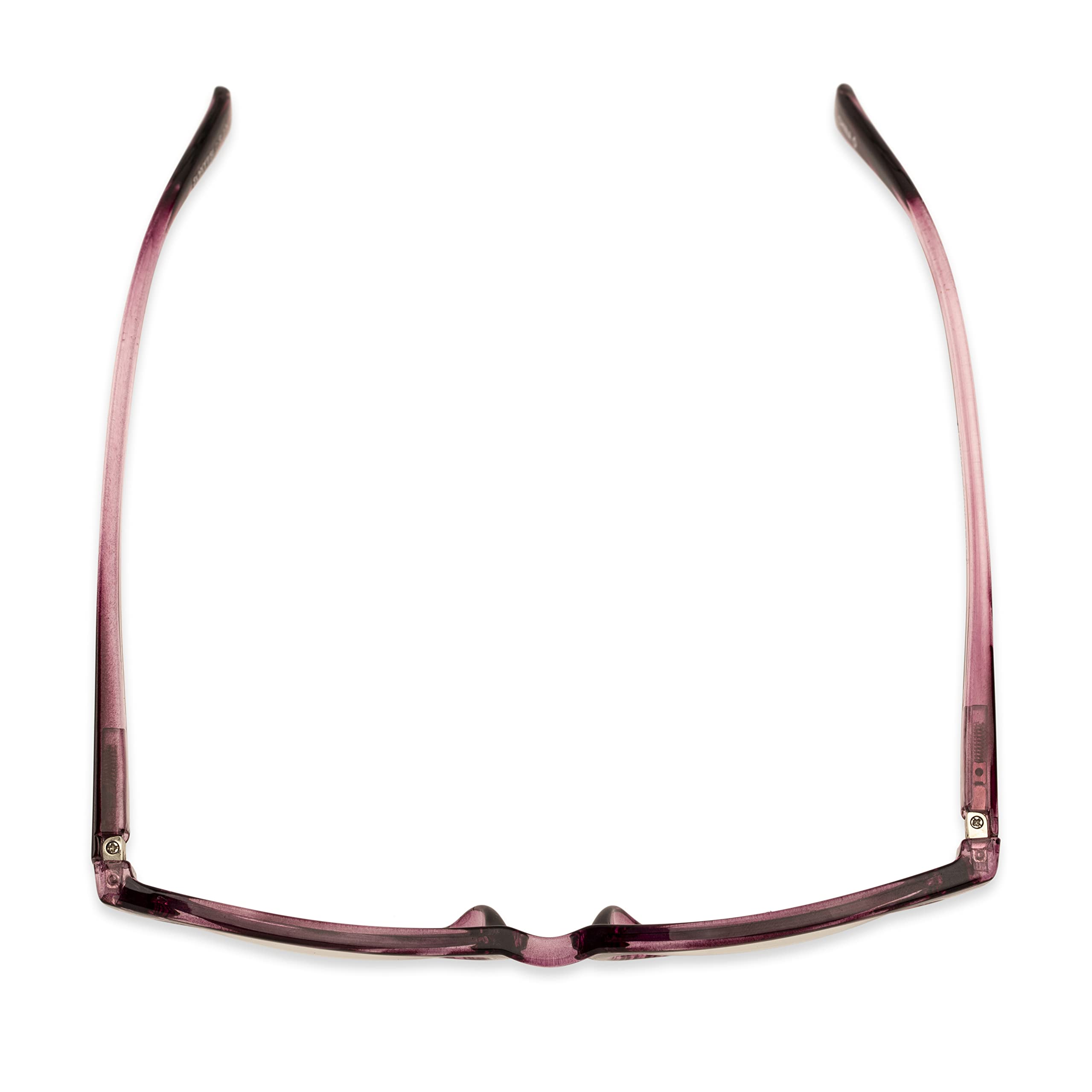 Foster Grant Women's Elana Pop of Power Bifocal Blue Light Blocking Reading Glasses - Purple Frame, 53mm Lens - Perfect for Computer Work, Reading & Digital Eye Strain Relief