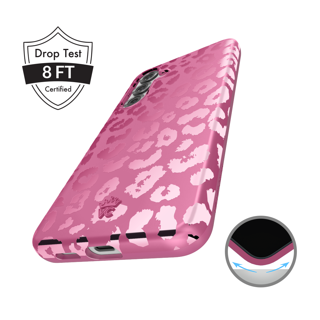 Pink Ruby Leopard Samsung Phone Case - Stylish Protective Cover for Samsung Galaxy Series | Perfect for Everyday Use, Travel & Fashion Accessories