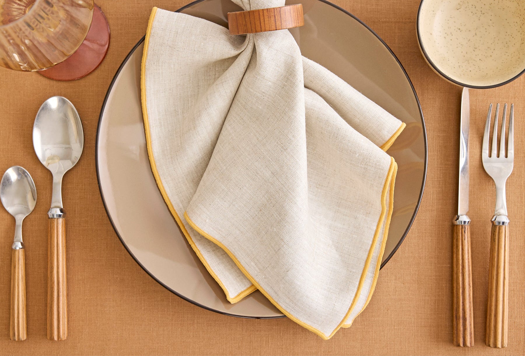 Premium Bianca Merrow Stitch Napkins Set of 4 - Elegant Embroidered Cotton Table Linens for Fine Dining & Special Occasions