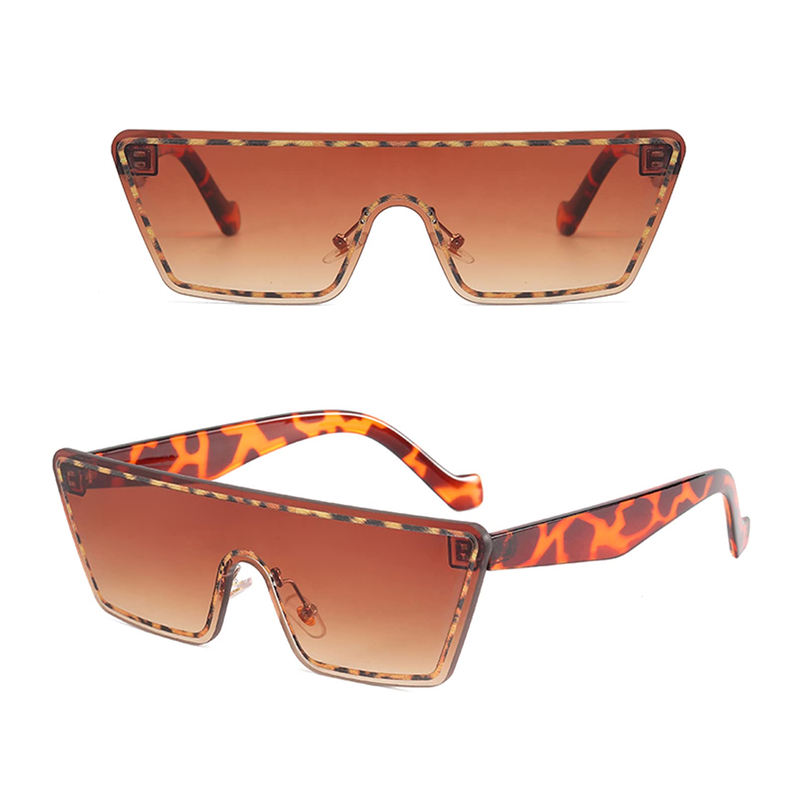 Seorsok Siamese Sunglasses - Stylish Flat Top Eyewear for Men & Women | Trendy One Piece Design for Outdoor, Beach & Fashion