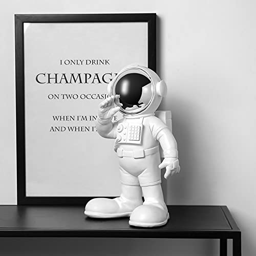 Small Astronaut Spaceman Figurine - Handcrafted Home Decor Statue for Living Room, Shelf & Office Desk | Unique Space-Themed Sculpture for Sci-Fi Fans & Collectors