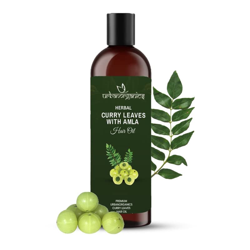 Urbanorganics Natural Curry Leaves & Amla Hair Oil - Non-Sticky, Non-Greasy Formula for Hair Growth & Scalp Care (100ml) | Perfect for Daily Hair Nourishment & Ayurvedic Treatment
