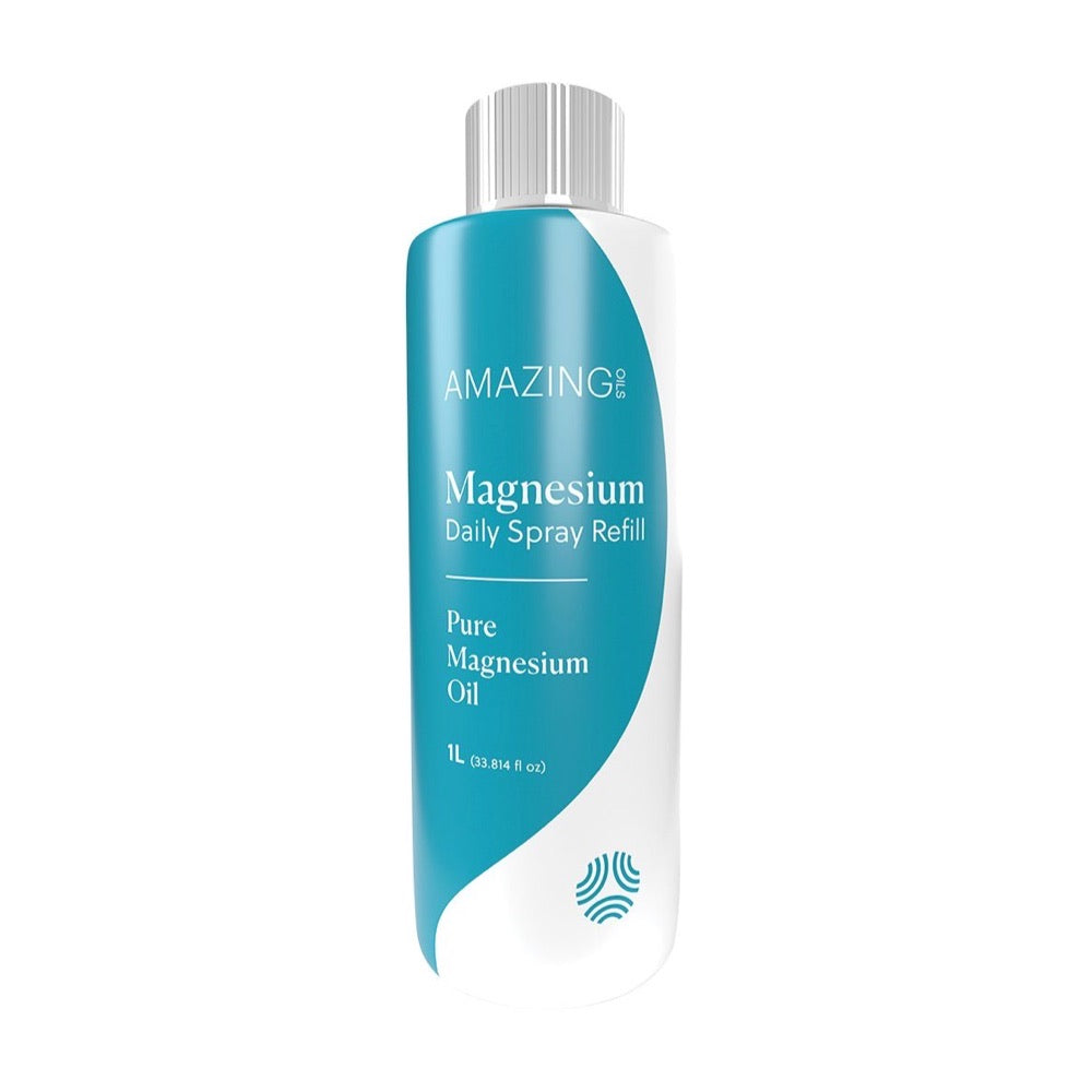 Pure Magnesium Oil Spray Refill 1L - Natural Muscle Relaxation & Stress Relief for Daily Use - Perfect for Athletes, Fitness & Relaxation