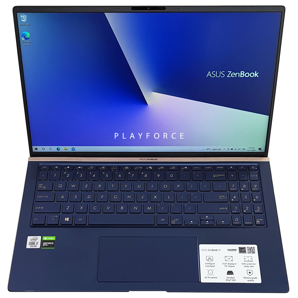 ASUS ZenBook 15 UX533FTC Laptop - Intel Core i7-10510U, NVIDIA GTX 1650 Max-Q, 16GB RAM, 1TB SSD, 15.6