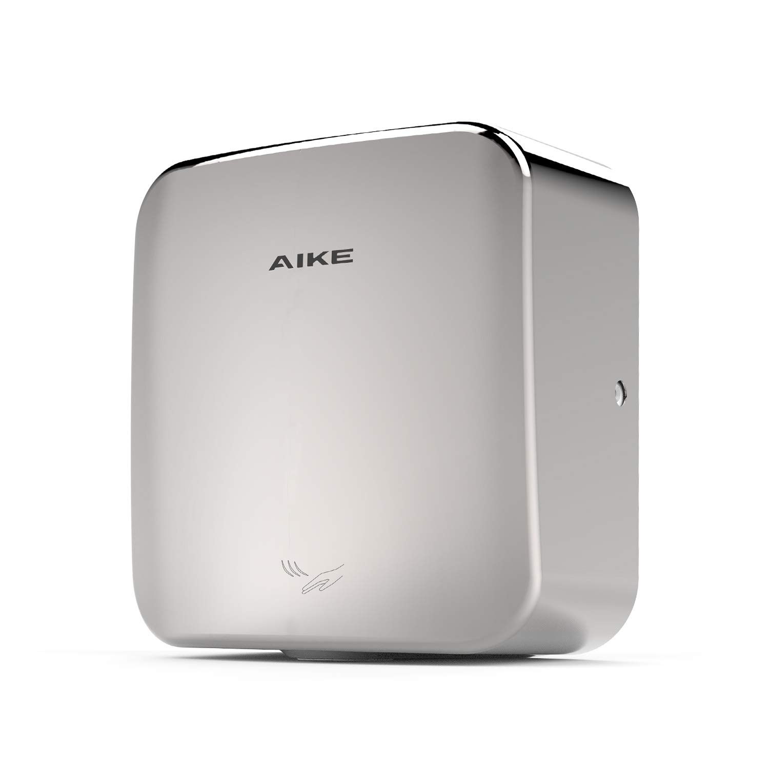 AK2800C Heavy Duty Jet Cube High Speed Hand Dryer - 110V 1400W Commercial Bathroom Hand Dryer with Polished Stainless Steel Cover | Ideal for Restaurants, Hospitals, Schools & Public Restrooms