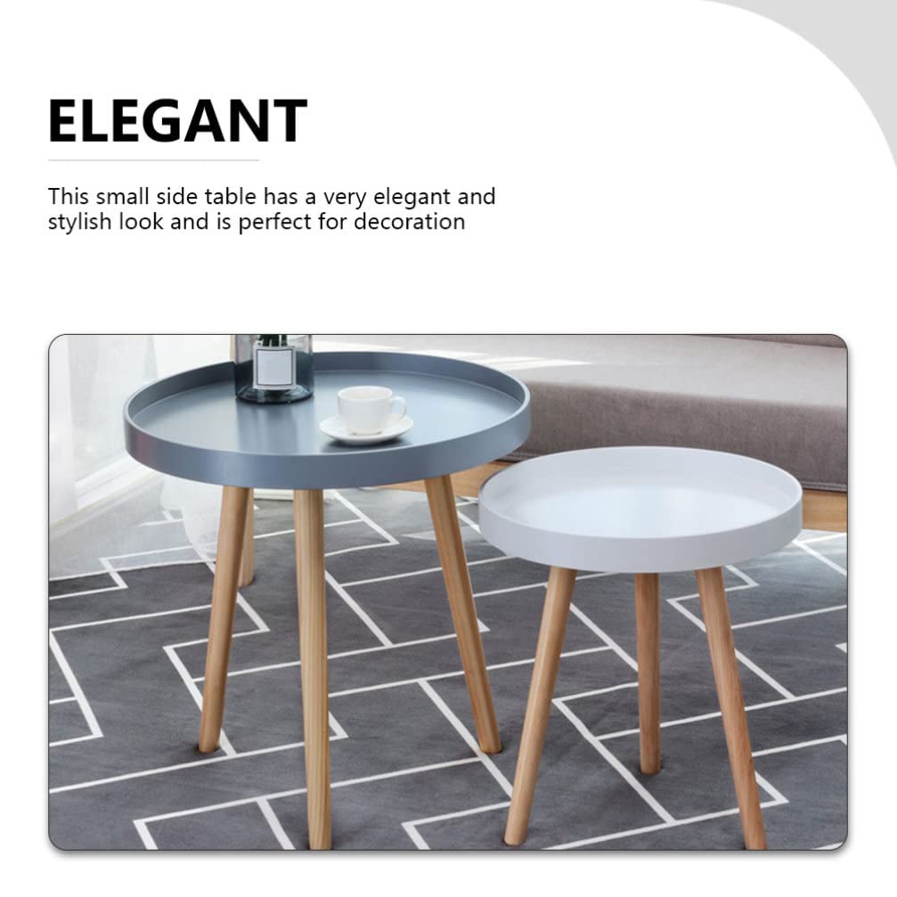VOSAREA Small Round Side Table - Modern Nordic Style Mini Corner Table for Living Room, Bedroom & Office - Perfect as Sofa Side Table, Nightstand or Decorative Accent Table
