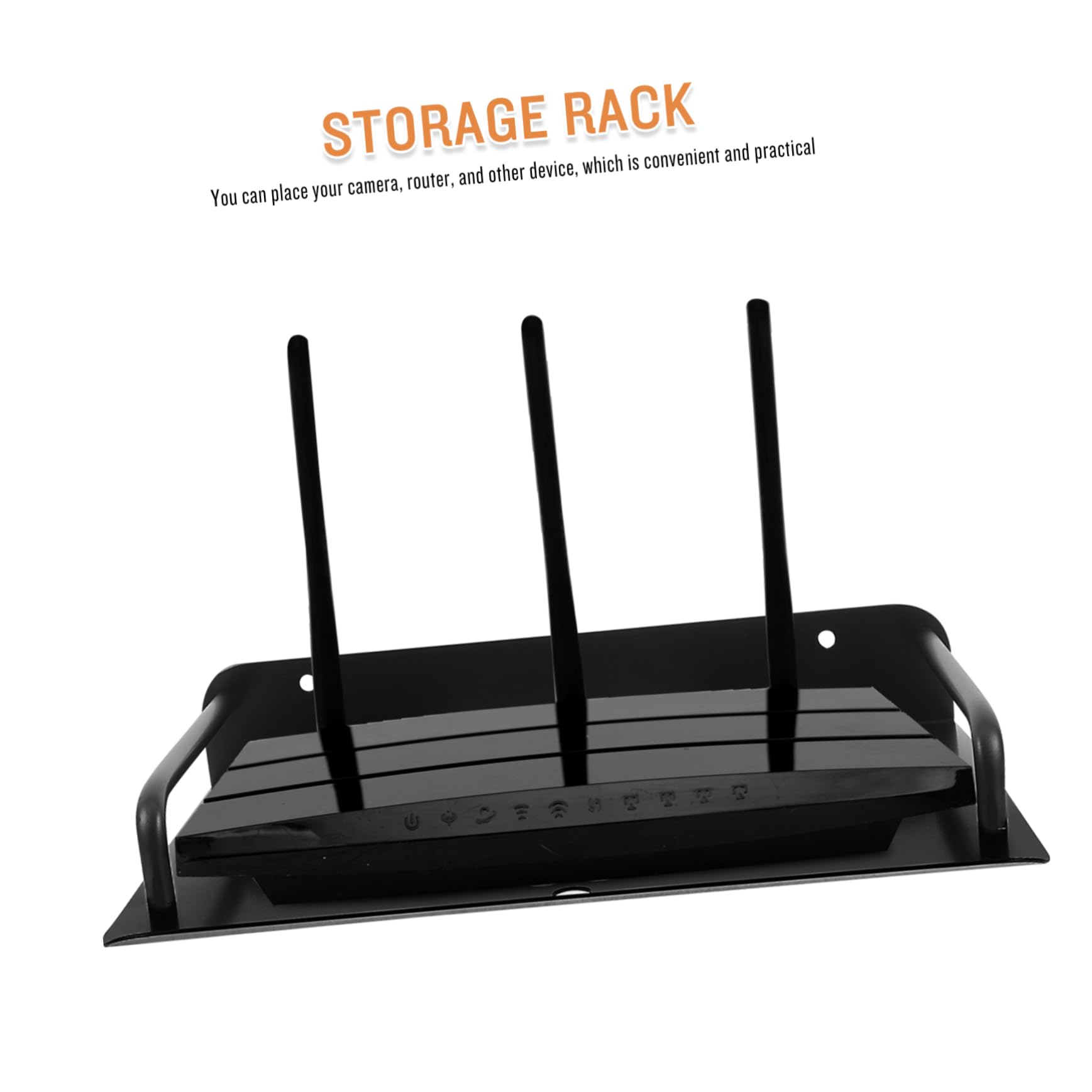 Lurrose 2-Pack Wall Mount Projector Bracket & Router Holder - Adjustable Wall Shelves for Home Network Equipment, Cable Management & Storage - Perfect for Home Theater, Office & Gaming Setup